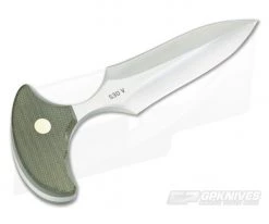 Mike Irie Version 2 Push Dagger Green Canvas Micarta -Daggers Online Shop 3527 3 1