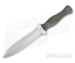 Mike Irie TS-6 Dagger Green Canvas Micarta CPM-154 Fixed Blade