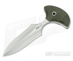 Mike Irie Version 2 Push Dagger CPM-154 Green Canvas Micarta