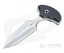 Mike Irie Version 2 Push Dagger CPM-154 Black Linen Micarta Fixed Blade 4443