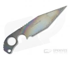 Mick Strider Custom SLCC XL Strike Plate Titanium Nightmare Grind Fixed Blade Knife 4448 -Daggers Online Shop 4448 3 1
