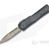 Heretic Custom Colossus D/E Bakers Forge Damascus Black Dunes Fat Carbon OTF Automatic 4727