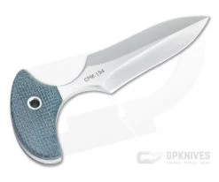 Mike Irie Version 2 Push Dagger CPM-154 Blue Burlap Micarta Fixed Blade 4808 -Daggers Online Shop 4808 3