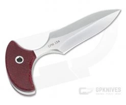 Mike Irie Version 2 Push Dagger CPM-154 Red Burlap Micarta Fixed Blade 4810 -Daggers Online Shop 4810 3