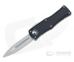 Microtech Hera D/E Stonewashed Full Serrated Double Edge OTF Automatic 702-12