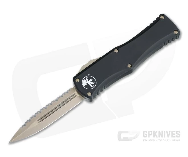 Microtech Hera D/E Bronzed Full Serrated Double Edge OTF Automatic 702-15 1 Microtech Hera D/E Bronzed Full Serrated Double Edge OTF Automatic 702-15