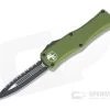 Microtech Hera D/E Black Full Serrated Double Edge OD Green OTF Automatic 702-3OD