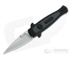 Kershaw Launch 12 Mini Stiletto Black Aluminum Carbon Fiber Automatic Knife 7125