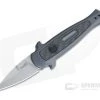 Kershaw Launch 12CA California Legal Stiletto Stonewashed Carbon Fiber Inlaid Gray Automatic Knife 7130GRYSW