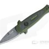 Kershaw Launch 12CA California Legal Stiletto BlackWash Carbon Fiber Inlaid Olive Green Automatic Knife 7130OLBW