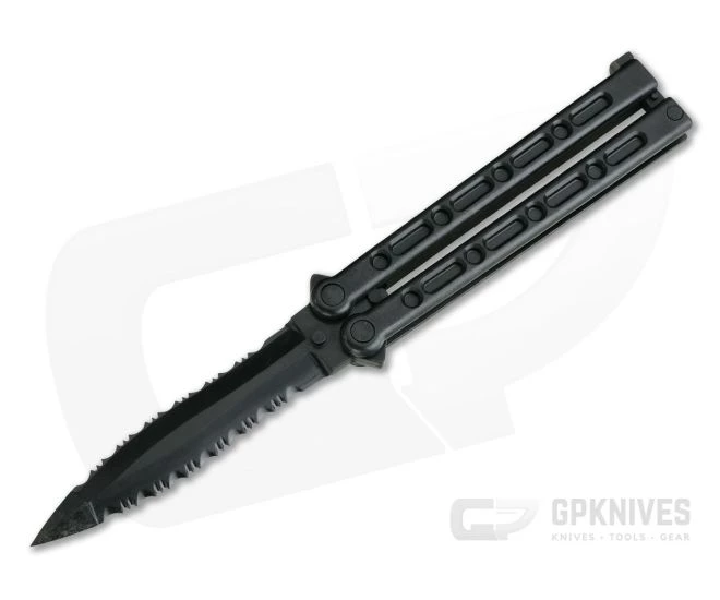 Cold Steel FGX Balisong Double Serrated Griv-Ex 92EAA 1 Cold Steel FGX Balisong Double Serrated Griv-Ex 92EAA