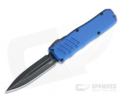 Guardian Tactical Recon-035 Dark Stonewashed Elmax Double Edge Blue OTF Automatic 94631