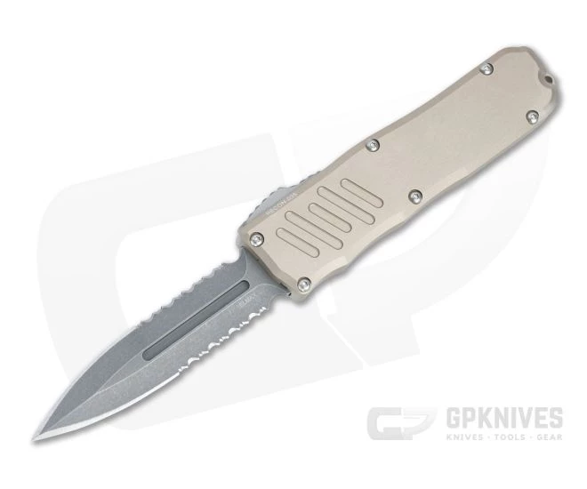 Guardian Tactical Recon-035 Stonewashed Elmax Serrated Double Edge Desert Tan OTF Automatic 97532 1 Guardian Tactical Recon-035 Stonewashed Elmax Serrated Double Edge Desert Tan OTF Automatic 97532