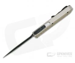 Guardian Tactical Recon-035 Dark Stonewashed Serrated Elmax Double Edge Desert Tan OTF Automatic 97632 -Daggers Online Shop 97632 3