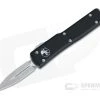 Microtech UTX-70 CA Double Edge Stonewashed M390 Black California Legal OTF Automatic Knife CA147-10