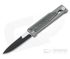 Reate EXO Exoskeleton Design Double Edge PVD Elmax Black Micarta Manual OTF Knife