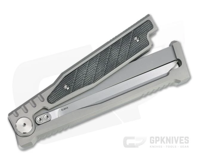 Reate EXO Exoskeleton Design Double Edge Elmax Black Micarta Manual OTF Knife 2 Reate EXO Exoskeleton Design Double Edge Elmax Black Micarta Manual OTF Knife - Image 2