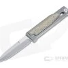 Reate EXO Exoskeleton Design Double Edge Elmax Brown Micarta Manual OTF Knife