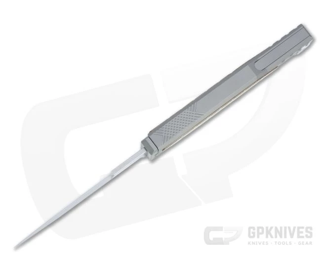 Reate EXO Exoskeleton Design Double Edge Elmax Brown Micarta Manual OTF Knife 3 Reate EXO Exoskeleton Design Double Edge Elmax Brown Micarta Manual OTF Knife - Image 3