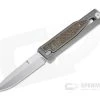 Reate EXO Exoskeleton Design Double Edge Elmax Burlap Micarta Manual OTF Knife