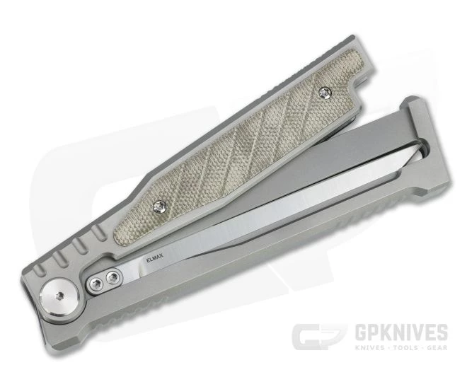 Reate EXO Exoskeleton Design Double Edge Elmax Green Micarta Manual OTF Knife 2 Reate EXO Exoskeleton Design Double Edge Elmax Green Micarta Manual OTF Knife - Image 2