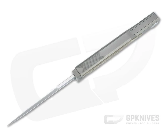 Reate EXO Exoskeleton Design Double Edge Elmax Green Micarta Manual OTF Knife 3 Reate EXO Exoskeleton Design Double Edge Elmax Green Micarta Manual OTF Knife - Image 3