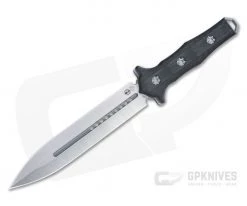 Heretic Knives Nephilim Dagger Stonewashed Elmax Carbon Fiber Fixed Blade H003-2A-CF
