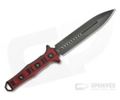 Heretic Knives Nephilim Dagger Black DLC Elmax Red/Black G10 Fixed Blade H003-6A-REDBLK -Daggers Online Shop h003 6a redblk 3