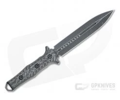 Heretic Knives Nephilim Dagger Battleworn Black Elmax Carbon Fiber Fixed Blade H003-8A-CF -Daggers Online Shop h003 8a cf 3