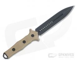 Heretic Knives Nephilim Dagger Battleworn Black Elmax FDE G10 Fixed Blade H003-8A-FDE -Daggers Online Shop h003 8a fde 3