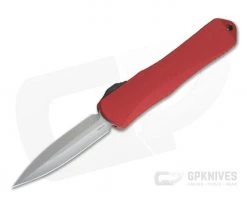 Heretic Knives Manticore-E Double Edge Stonewashed S35VN Red EDC OTF Automatic H028-2A-RED