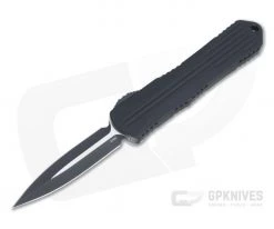 Heretic Knives Manticore-E Double Edge Tactical Black Cerakote Elmax Fluted OTF Automatic H028-4A-T