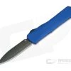 Heretic Knives Manticore-X Double Edge Tumbled DLC Blue OTF Automatic H032-6A-BLUE