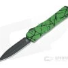 Heretic Knives Manticore-X Double Edge DLC S35VN Toxic Green Black Splash OTF Automatic H032-6A-GRNBS