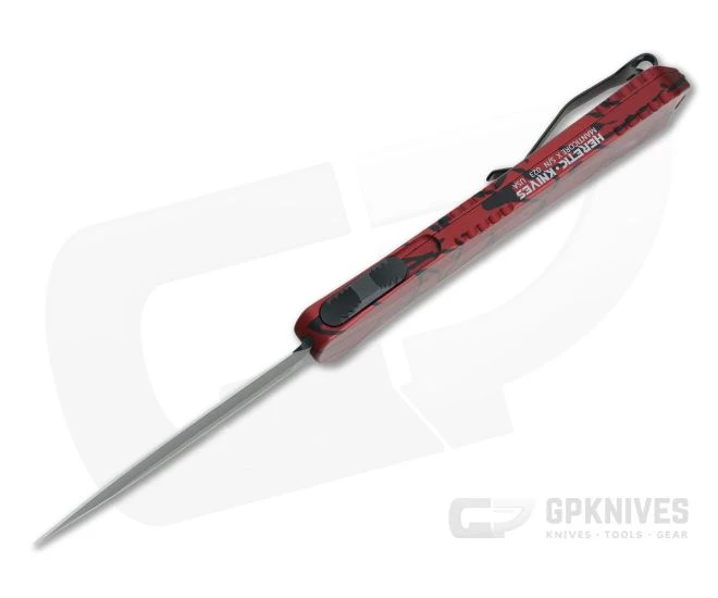 Heretic Knives Manticore-X Double Edge DLC S35VN Red Black Splash OTF Automatic H032-6A-REDBS 3 Heretic Knives Manticore-X Double Edge DLC S35VN Red Black Splash OTF Automatic H032-6A-REDBS - Image 3