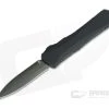 Heretic Knives Manticore-X Double Edge Tumbled DLC Tactical Black OTF Automatic H032-6A-T