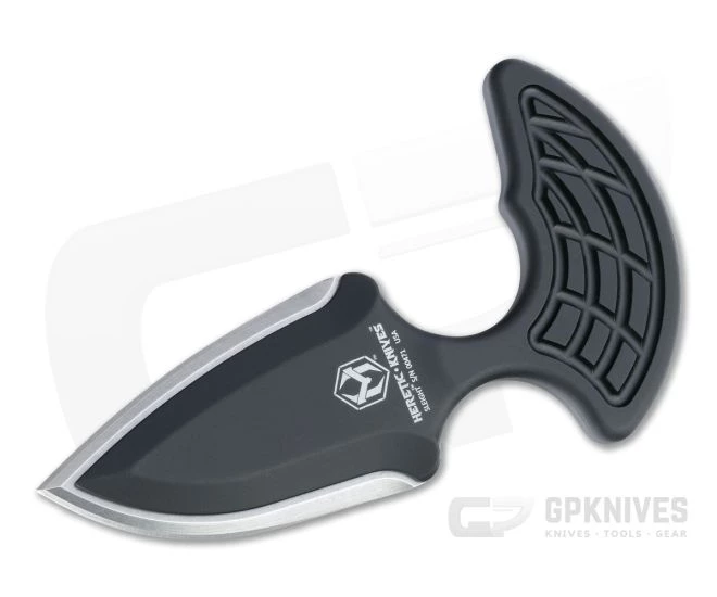 Heretic Knives Sleight Modular Push Dagger Stonewashed 20CV Black Aluminum Fixed Blade H050-2A 1 Heretic Knives Sleight Modular Push Dagger Stonewashed 20CV Black Aluminum Fixed Blade H050-2A