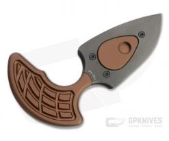 Heretic Knives Sleight Modular Push Dagger Black DLC 20CV Bronze Fixed Blade H050-6A-BRZ -Daggers Online Shop h050 6a brz 3