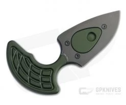 Heretic Knives Sleight Modular Push Dagger Black DLC 20CV Green Fixed Blade H050-6A-GRN -Daggers Online Shop h050 6a grn 3