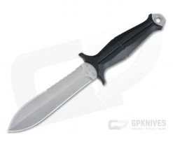 GiantMouse Ranae Dagger Stonewashed N690Co Black FRN Fixed Blade Knife