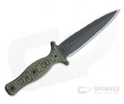 RMJ Tactical Raider Dagger LTD Textured Black 3V Dirty Olive G10 Fixed Blade -Daggers Online Shop rd bt do 3