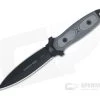 TOPS Ranger's Edge Dagger Black 1095 Black Linen Micarta Double Edge Fixed Blade RE3010
