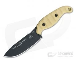 TOPS Viper Scout 4.0 Black 1095 Antique White Micarta Fixed Blade VPS-01